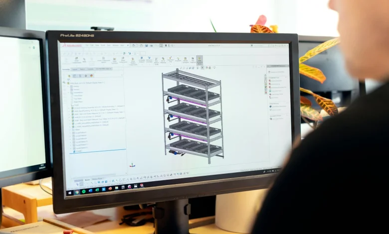 CAD software interface used in integrated mechanical engineering design