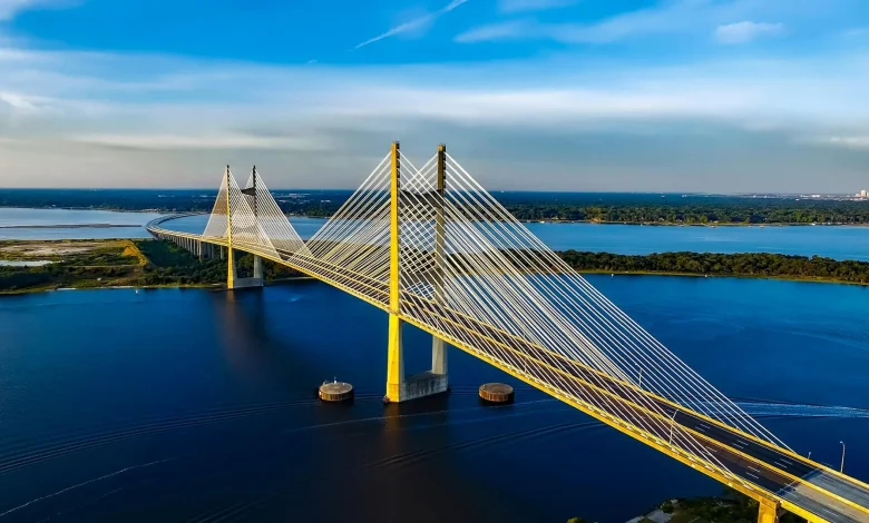 Modern highway bridge created using integrated design in civil engineering